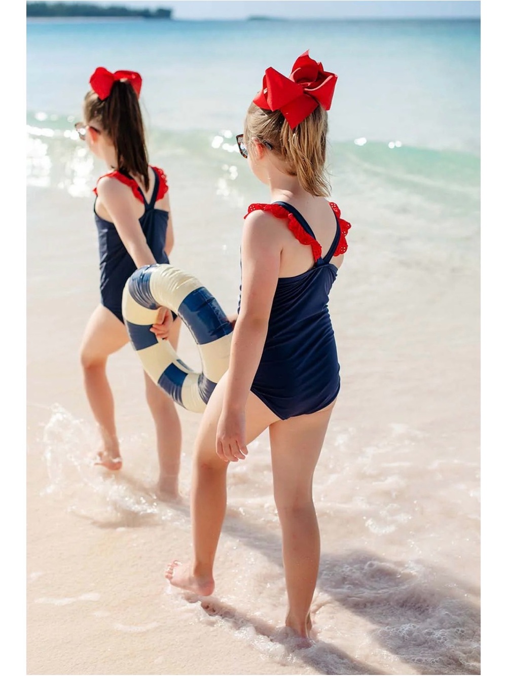 The Beaufort Bonnet Company Long Bay Suit, Nantucket Navy & Richmond Red, 6 & 10